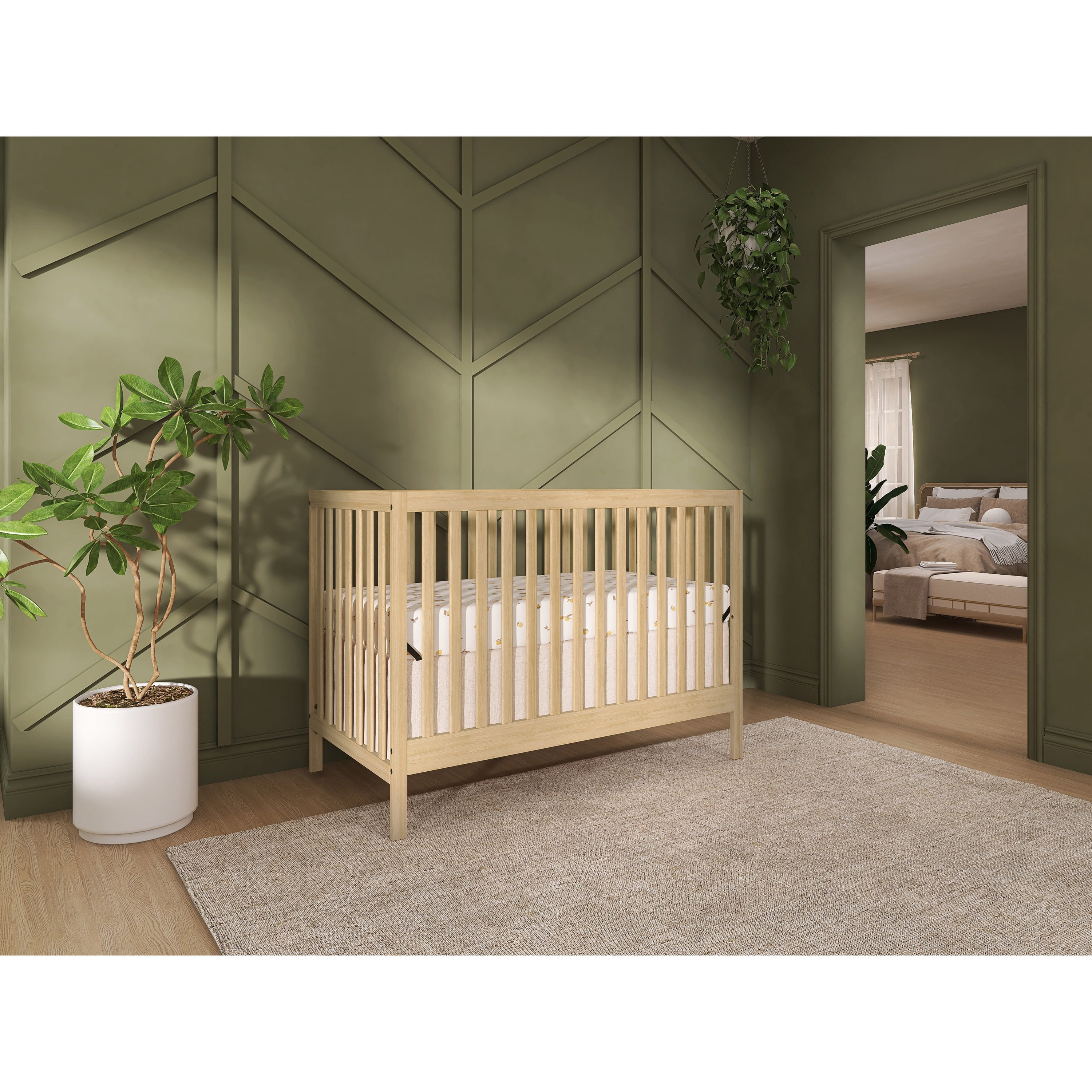 Nursery Bundle, Dream On Me Synergy MOD Crib in Natural and Crib & Toddler Mattress Bundle