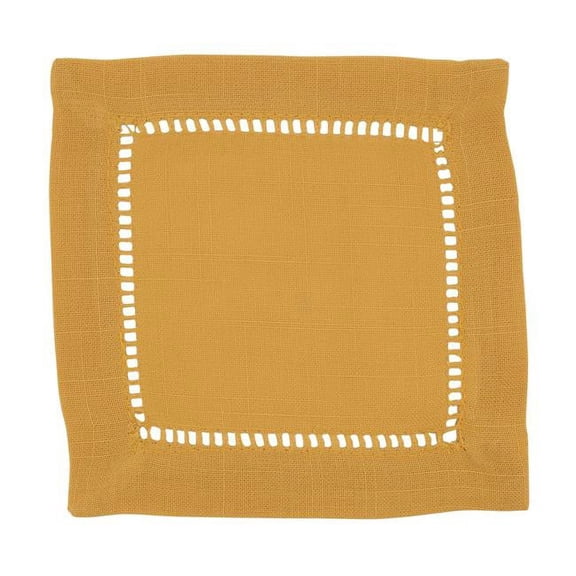Saro Lifestyle Hemstitched Border Cocktail Napkin (Set of 12)