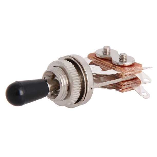 Placa De Guitarra Tmvgtek Selector De Pastilla De Guitarra Eléctrica Lp, 1 Unidad, Interruptor De Palanca De Perilla De 3 Vías (Plata) Likrtyny Para Estrenar