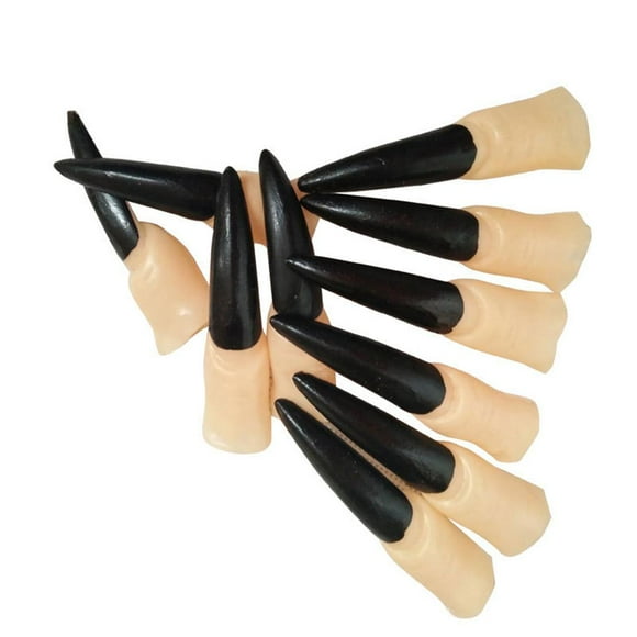 Uñas postizas Hugo Monster Finger Nail Trick Games Accesorios de maquillaje DIY negro
