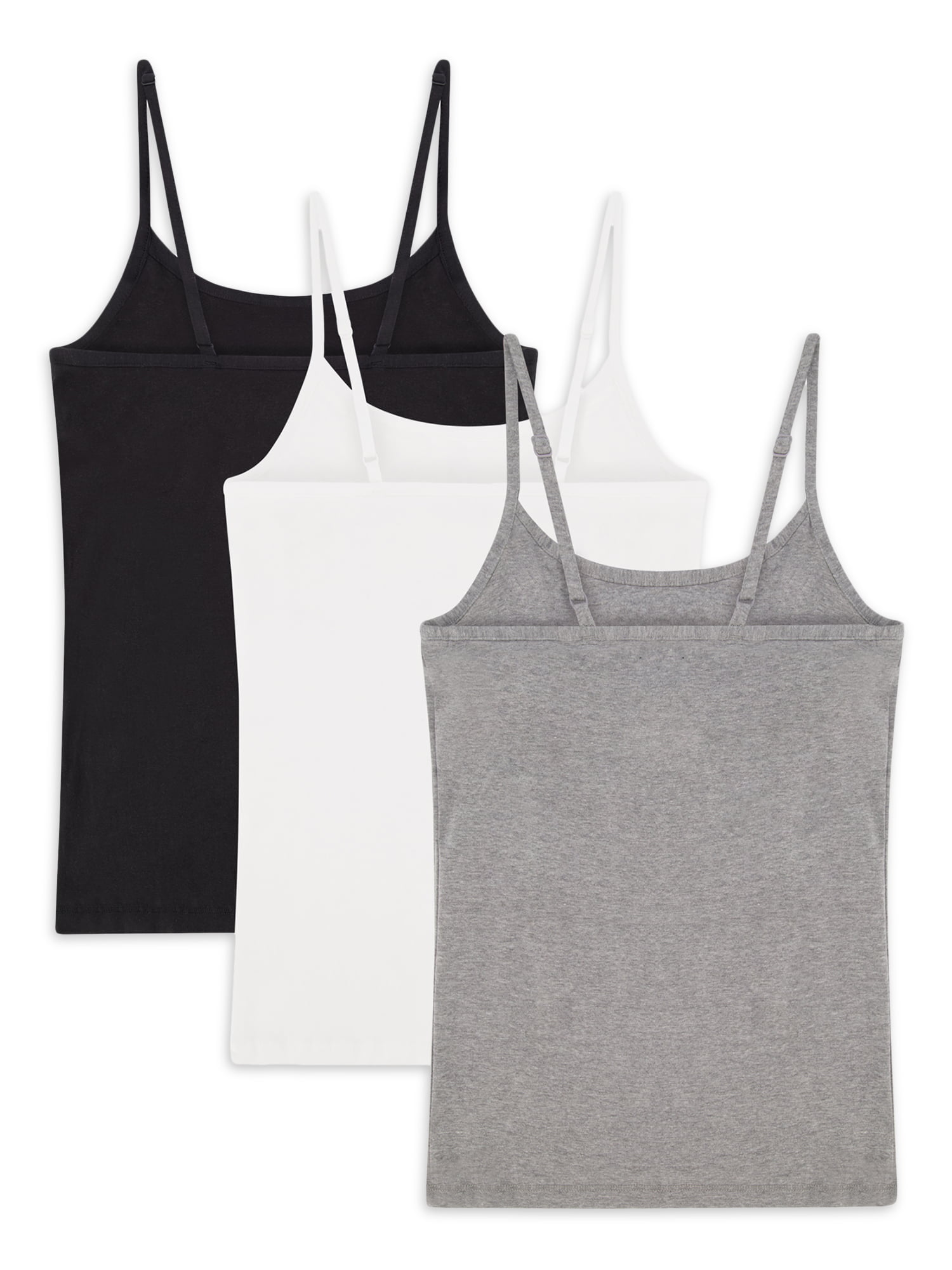 adviicd Tank Top Body Suits Women Cotton Shelf Bra soles Adjustable  Spaghetti Strap Tank Tops Scoop Neck Layer White M 