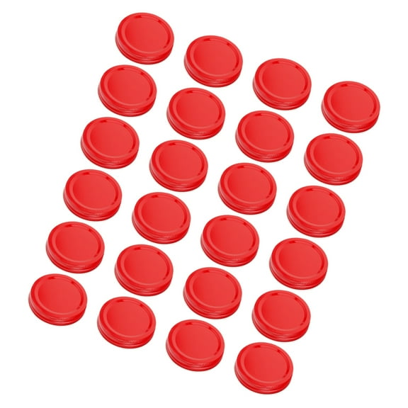 KAKOWELY Leak-Proof Jar Caps Tinplate Mason Jar Lids Assorted Color 24Pcs 70mm