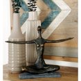 thumbnail image 2 of 14" x 11" Brass Polystone Yoga Sculpture, by DecMode, 2 of 9