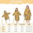 thumbnail image 4 of FORMRS Wearable Blanket Hoodie with Sleeves for Kids Cozy Flannel Sweatshirt, Yellow Sardines Pattern, 4 of 7