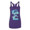 thumbnail image 2 of Wild Bobby, Faith Over Fear, Inspirational/Christian, Women Tri-Blend Racerback Tank Top, Purple Rush, X-Large, 2 of 4