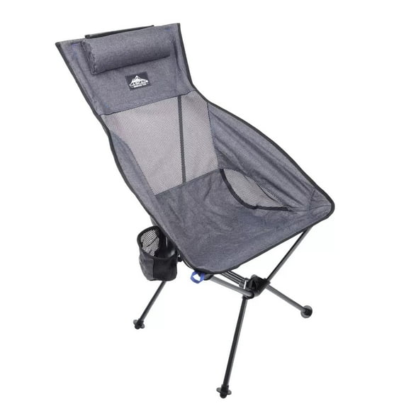 Cascade Chaise de Camp Arrière Ultralégère avec Sac de Transport pour Plage Extérieure pour Événements Sportifs (Gris)