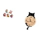 thumbnail image 5 of Figura de escritorio,Figura de dibujos animados del dios de la fortuna,regalo de Feng Shui,Reloj de pared,Reloj de pared decorativo para baño y dormitorio.,Reloj de pared de gato silencioso y, 5 of 8