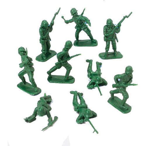 Green Toy Army Men Graphic Metal Lunchbox