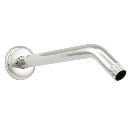 UPC: 0747028004558 | Westbrass D302-1-05 1/2 IPS x 10 Wall Mount Shower Arm with Sure Grip Flange Polished Nickel