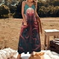 thumbnail image 2 of Octopus in The Mysterious Ocean Fine Art Sleeveless Dress Summer Dress Woman 2025, 2 of 7