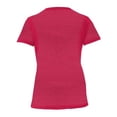 thumbnail image 2 of Playera Fruit Of The Loom para Mujer, Cuello V Manga Corta Rosa Jaspe Talla  EG, 2 of 4