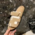 thumbnail image 1 of One-word Color Matching Plus Size Casual All-match Thick Bottom Velcro Fashion Beach Sandals And Slippers XI, 1 of 2