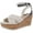 White Multi, variant on Nine West Womens Dureen 3 Faux Leather Wedge Sandals White 7 Medium (B,M)