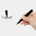 thumbnail image 4 of Pinkiou Slant Tip Eyebrow Stainless Steel Tweezers Convenient Facial Hair Removal for Women, Black, 4 of 5