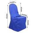 thumbnail image 2 of Efavormart 10PCS | Round Top Royal Blue Polyester Banquet Chair Covers Linen Dinning Chair slipcover For Wedding Party Event Catering, 2 of 10