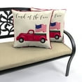 thumbnail image 3 of Jordan Manufacturing 18" x 18" Beige Land of the Free Truck Outdoor Throw Pillow (2-Pack), 3 of 8