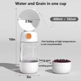 thumbnail image 2 of Dog Water Bottle with Food Container, Lightweight and Portable Pet Water Bottle - Leakproof Dog Travel Water Bottle for Pets Outdoor Walking, Travel (White Drinking + Feeding - 400ml + 185ml), 2 of 5