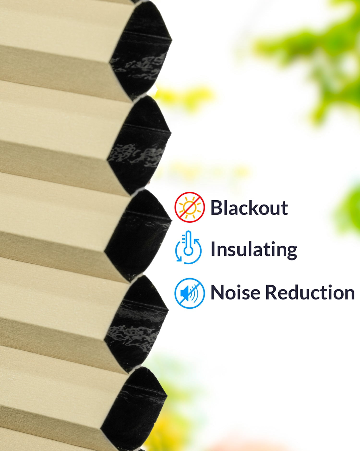 Chicology Cordless Top Down Bottom Up Blackout Cellular Shade Ecru 45.5 in. W x 48 in. L