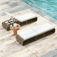 thumbnail image 2 of Gymax 2PCS Chaise Lounge Chair w/ Adjustable Backrest Cushion & Storage Off White Outdoor, 2 of 10