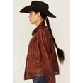 thumbnail image 2 of Scully L1159-164-XS Womens Leather Trucker Jacket, Vintage Brown - Extra Small, 2 of 4