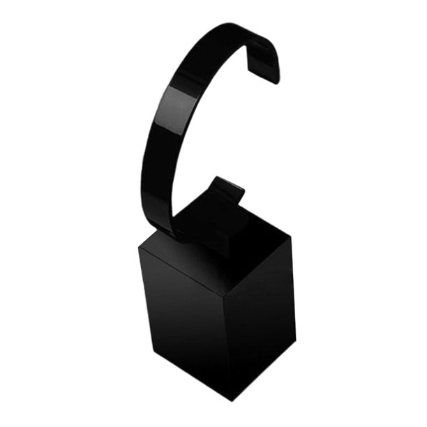 Estante de exhibición de reloj Cola soporte de reloj individual almacenamiento minimalista joyería multifuncional Negro