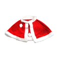 thumbnail image 1 of Matsuzay Mantón rojo de terciopelo con costuras finas, capa navideña para espectáculo y actuación, capa navideña para mujer Kits de decoración para fiestas Capa Niño Niño, 1 of 6