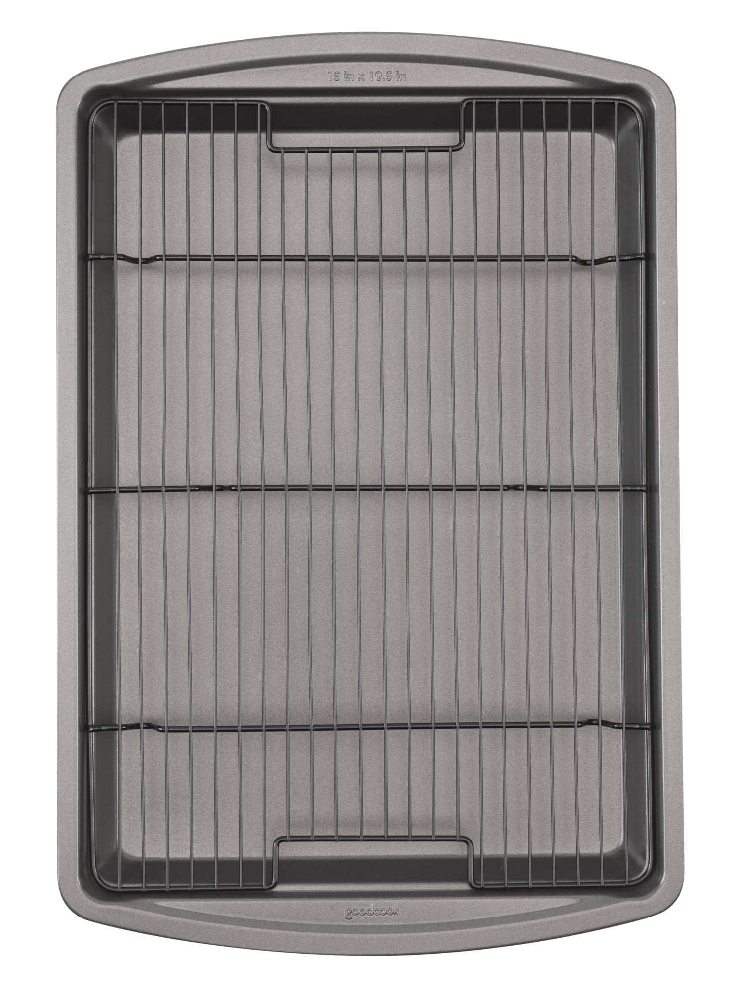 GoodCook 15 x 10.5 Nonstick Carbon Steel Baking Pan & Raised Wire Rack