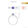 thumbnail image 5 of ANGARA Natural Tapered Shank Tanzanite Solitaire Ring with Diamonds in 14K White Gold for Women (Size-5mm) | December Birthstone, Anniversary, Jewelry Gift for Women | Natural Tanzanite Ring, 5 of 9