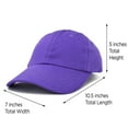 thumbnail image 4 of DALIX Unisex Unstructured Cotton Cap Adjustable Plain Hat in Purple, 4 of 8