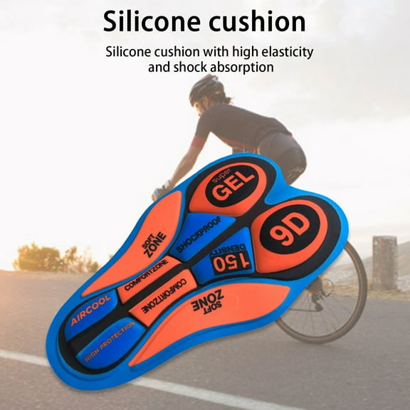 Kripyery Bike Saddle Cushion Ergonomics Soft Impact Resistance Silicone Sponge Cycling Clothing Pants Cushion Bike Accessories