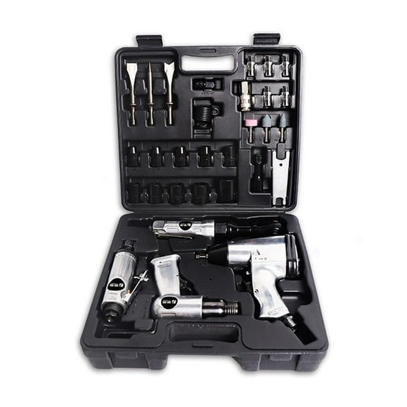 Medium Stroke Air Hammer Kit 4pcs Pneumatic Tool Set, Air Shovel 340N.M Torque Wrench, 68N.M Ratchet Wrench, Pneumatic Grinding Machine Air Hammer ,Maximum Power