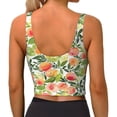 thumbnail image 3 of Lsque Fruits Peach1 Printed Women'S Sports Bra, Compression, Moisture Wicking, High-Impact Sports Bra For Women,Supportive sports bra-Large, 3 of 9