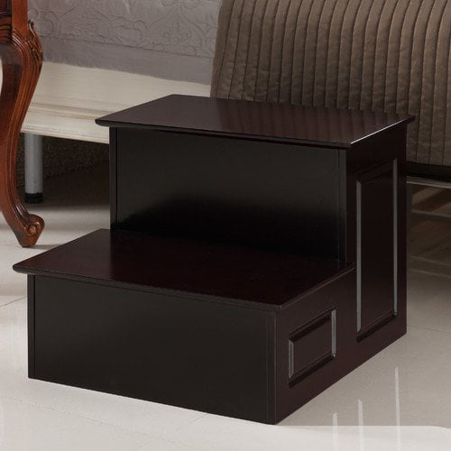 2 Step Manufactured Wood Stool, Wooden Step Stool For Bedroom