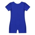 thumbnail image 5 of inhzoy Girls Boys Short Sleeves Ballet Dance Unitard Leotard Blue 8, 5 of 6