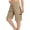 Khaki, variant on Staron Women's Cargo Pants Hiking Camping Workwear with Multiple Zipper Pockets Casual Loose Fit Five Quarter Length Outdoor Adventure, Brown L