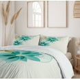 thumbnail image 6 of Ambesonne Teal Duvet Cover Set, Vintage Floral Elements, 2-Calking, Turquoise Beige, 6 of 6