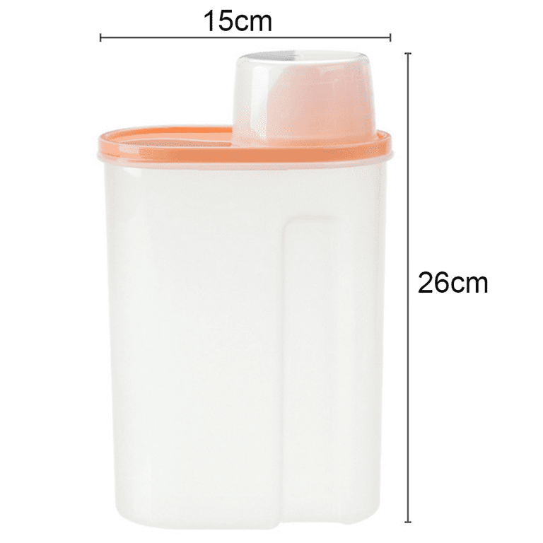 Airtight Dry Food Storage Containers, Bpa Free Plastic Storage Bin  Dispenser With Pourable Spout, Measuring Cup For Cereal, Flour And Baking  Supplies