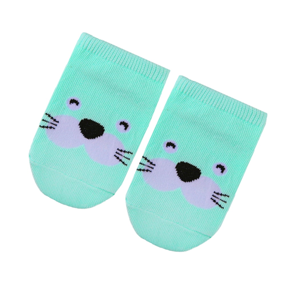 Cartoon Pattern Infant Baby Boy Girl Cotton Short Antiskid Socks Feet Wear Toddler Ankle Hosiery