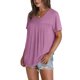thumbnail image 5 of Conjuntos de trabajo para mujer,Blusa plisada informal con cuello en V para mujer, manga corta, poliéster, ligera y cómoda, ideal para usar en casa, sopatenor, 5 of 9
