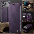 thumbnail image 5 of CaseMe Calf Leather Lining Microfibre Wallet Case For iPhone 18 Pro Max 6.9-inch with RFID Blocking,Magnetic Closure,Card Slots,Cash Slot,Kickstand,Shockproof Flip Folio Protective Phone Case,Purple, 5 of 13