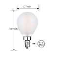 thumbnail image 3 of Bombillas LED tipo globo Sunaiony, 6 W, 3000 K, E12, candelabro, paquete de 6, 3 of 7