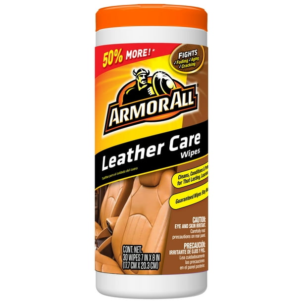 Armor All Leather Care Wipes, 30 count
