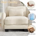 thumbnail image 6 of FFH 70.8" Chenille Loveseat, Curved Modular Sectional Sofa Cloud Couch for Living Room, 2 Seat, Beige, 6 of 13