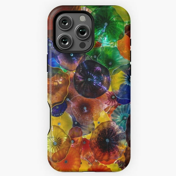 Glass Flower Skylight Abstract Floral Window Art Phone Case with iPhone 17 to 11 Pro Max