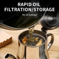 thumbnail image 4 of Metal Fat Separator Gravy Strainer Soup Grease Oil Separator Grease Oiler Filter Pot Oil Strainer Oil Separating Bowl Bacon Grease Container with Strainer, 4 of 7