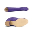 thumbnail image 3 of BLISSFUL STEP Women's Knee High Boots Side Zipper Faux Suede Block Chunky Heels Purple 9, 3 of 8