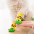 thumbnail image 3 of Non-slip soles No fluorescer Not easy to fall off Universal for cats and dogs Breathable Resilient Pet socks Cotton socks Pet supplies Dog socks YELLOW FROG  S, 3 of 8