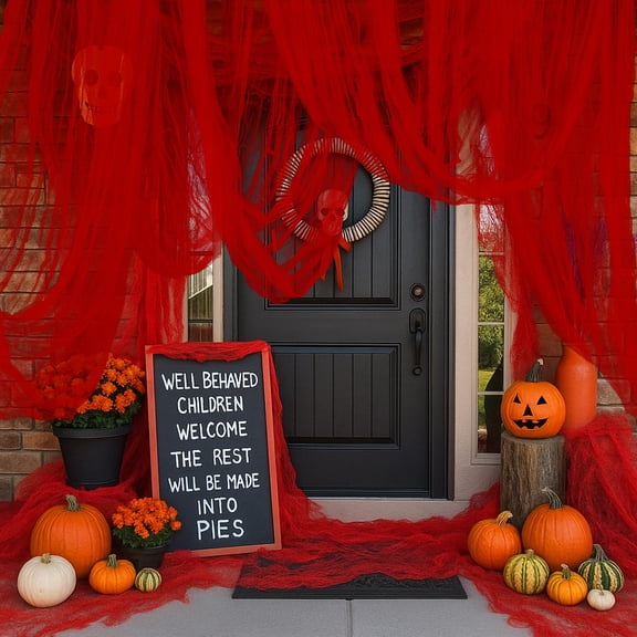 Ebaokuup 400" x 85" Halloween Bloody Gauze Cloth, Haunted House Decoration