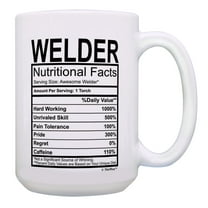 ThisWear Welder Gifts Welder Nutritional Facts Label Welder Retirement Gifts 15oz Coffee Mug