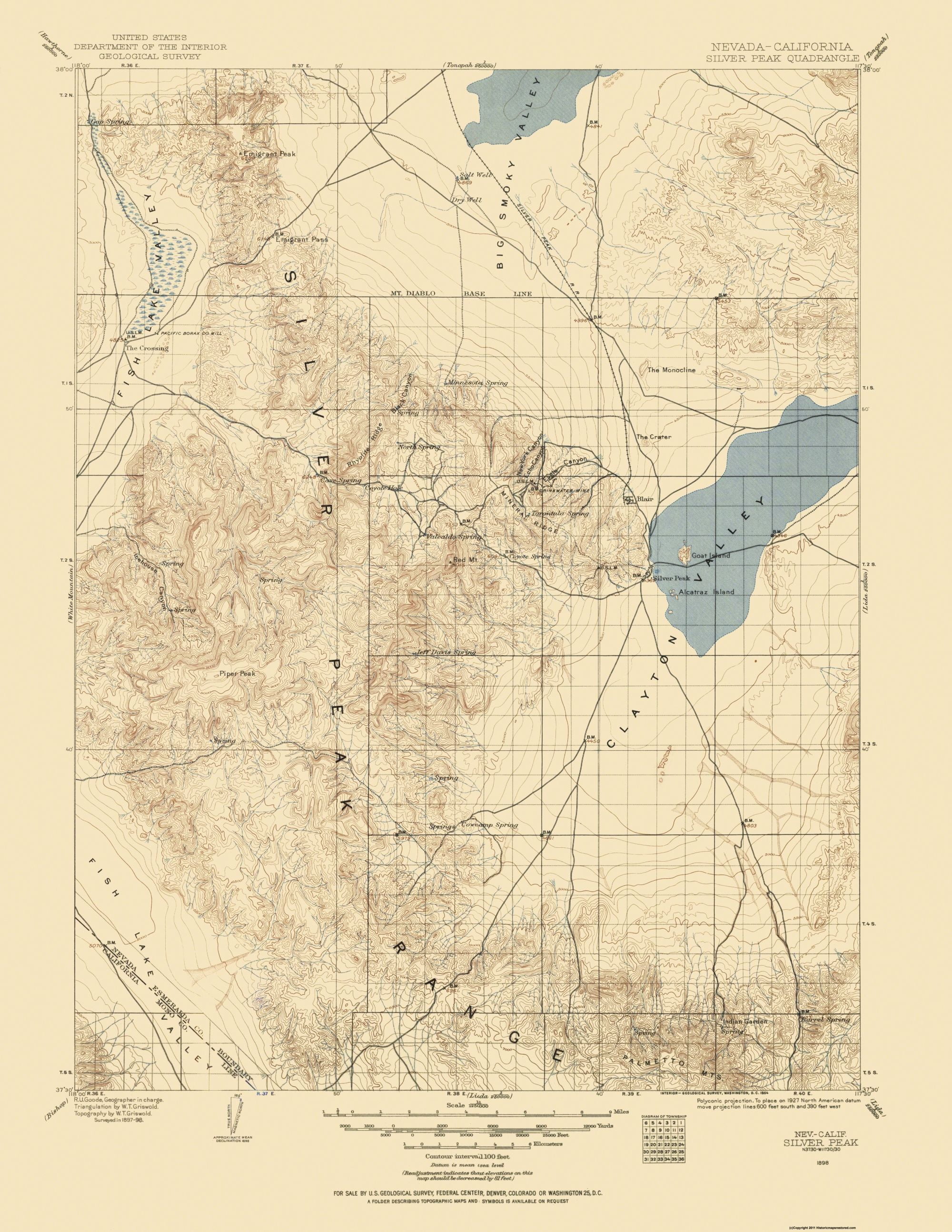 Gold Copper Mines Nevada 1866-23 x 31.44 Silver 